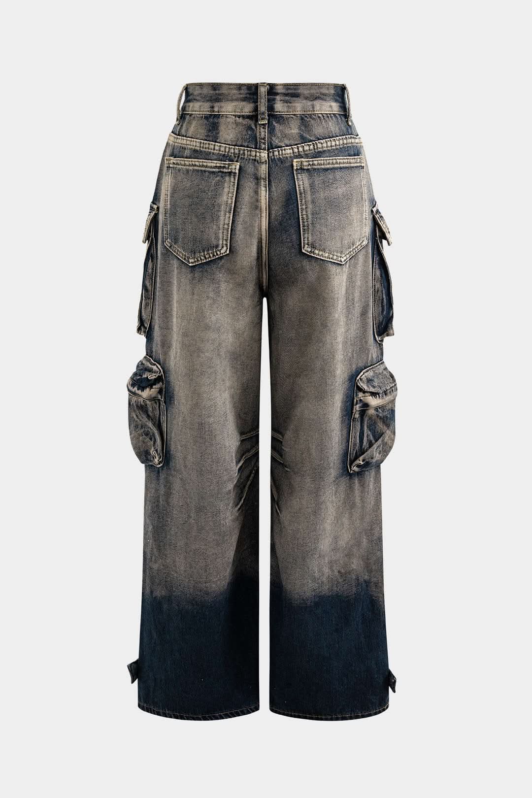 Sabbia – Y2K Multi-Pocket Cargo Denim
