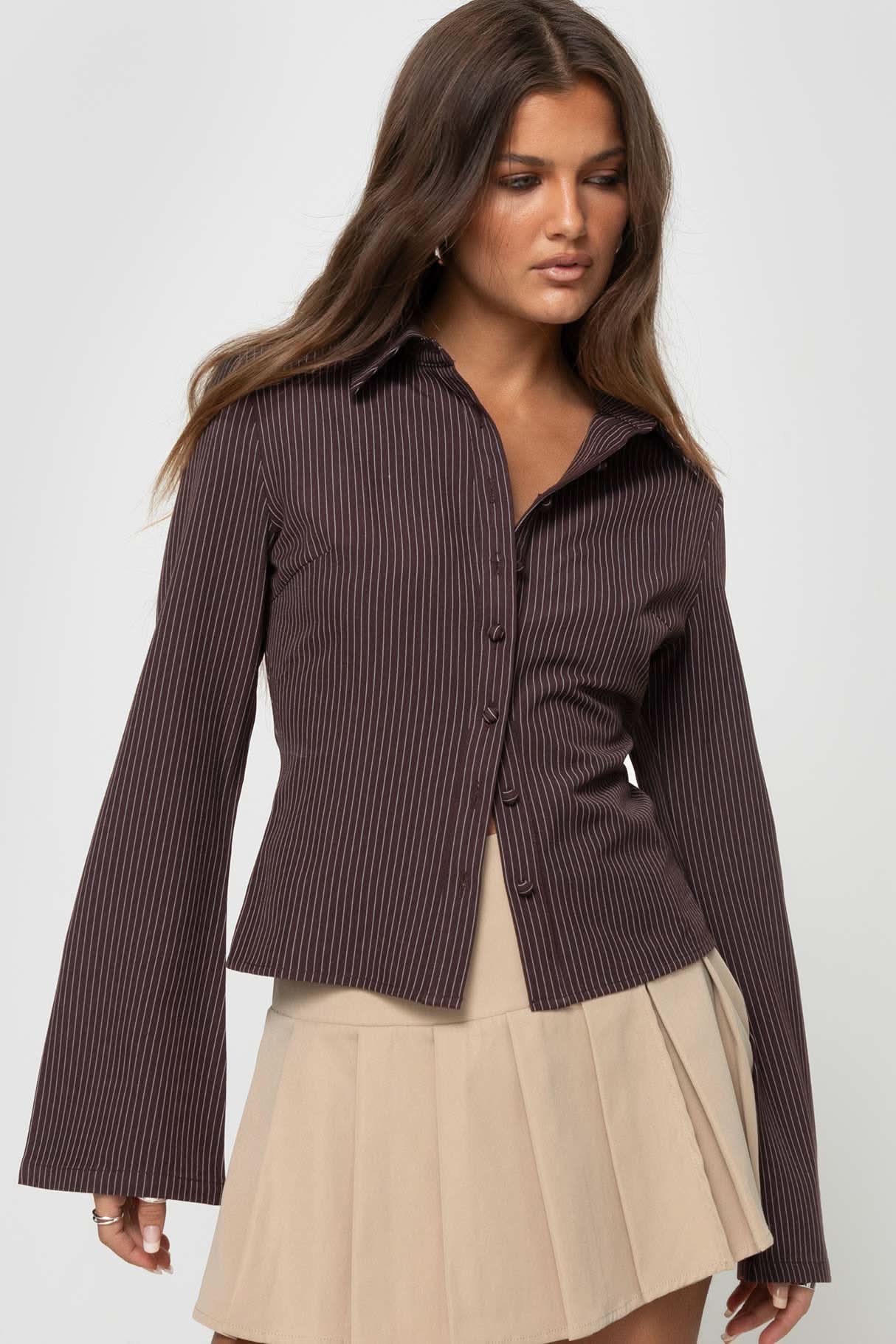 Anitta 2000s – Pinstripe Shirt
