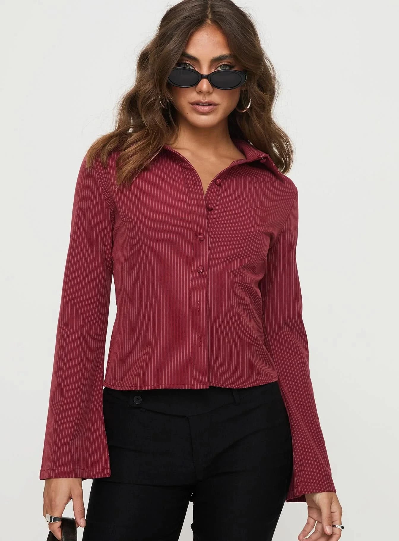 Anitta 2000s – Pinstripe Shirt
