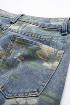Fiorenza – Wide-Leg Floral Jeans