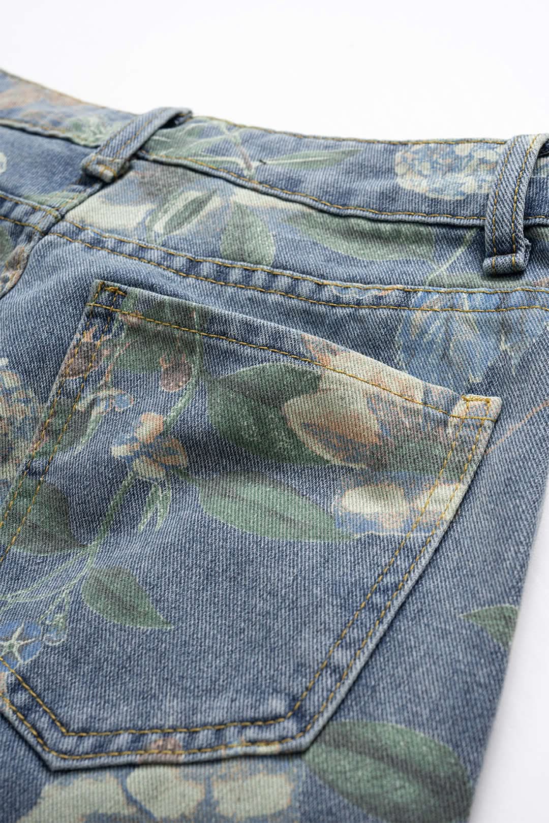Fiorenza – Wide-Leg Floral Jeans
