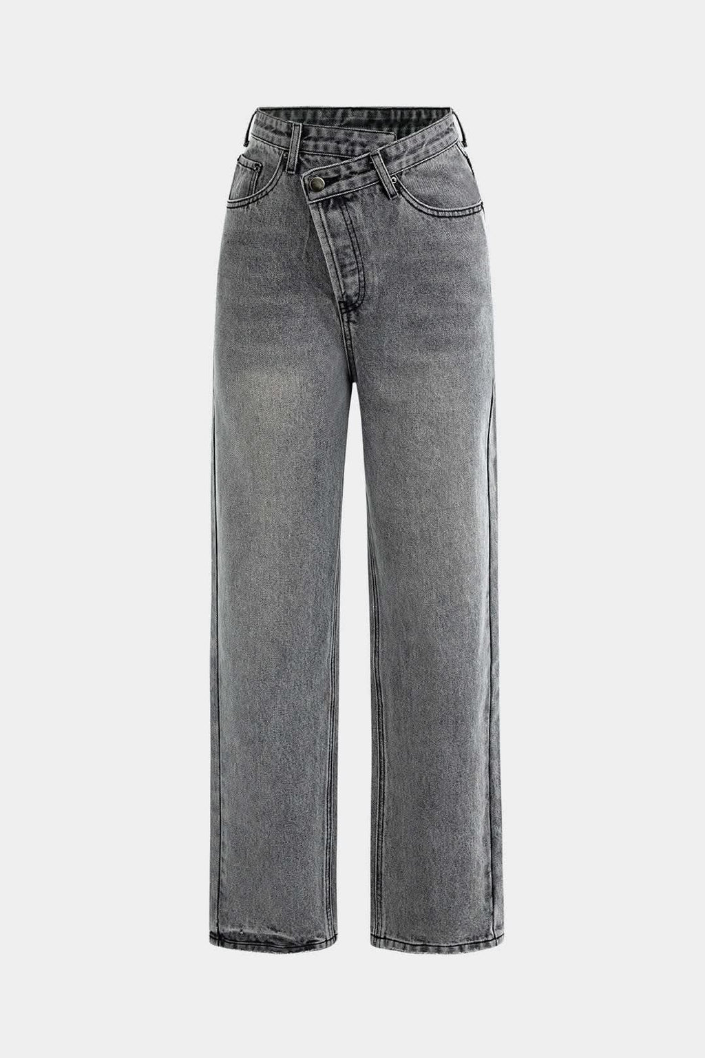 Luna Cross – Asymmetric Waist Denim