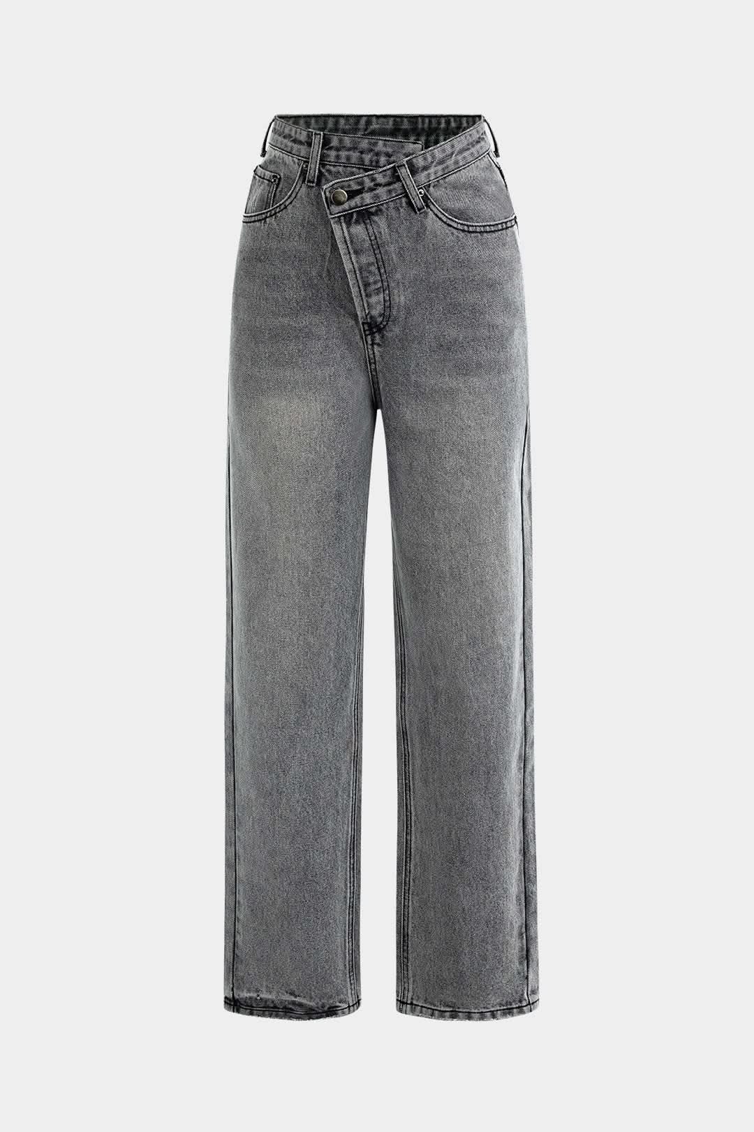 Luna Cross – Asymmetric Waist Denim