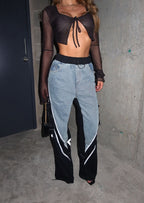 Diabla – Two-Tone Denim Jeans