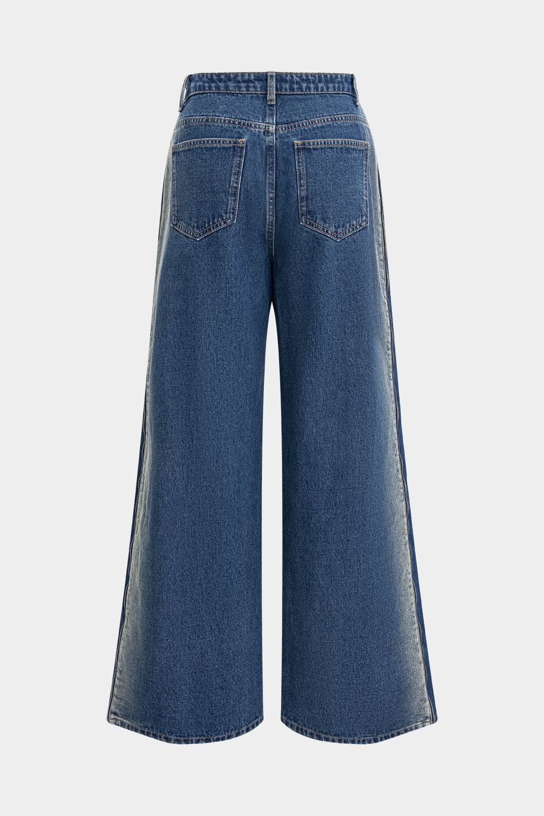 Shadowline – Dual-Tone Wide-Leg Denim