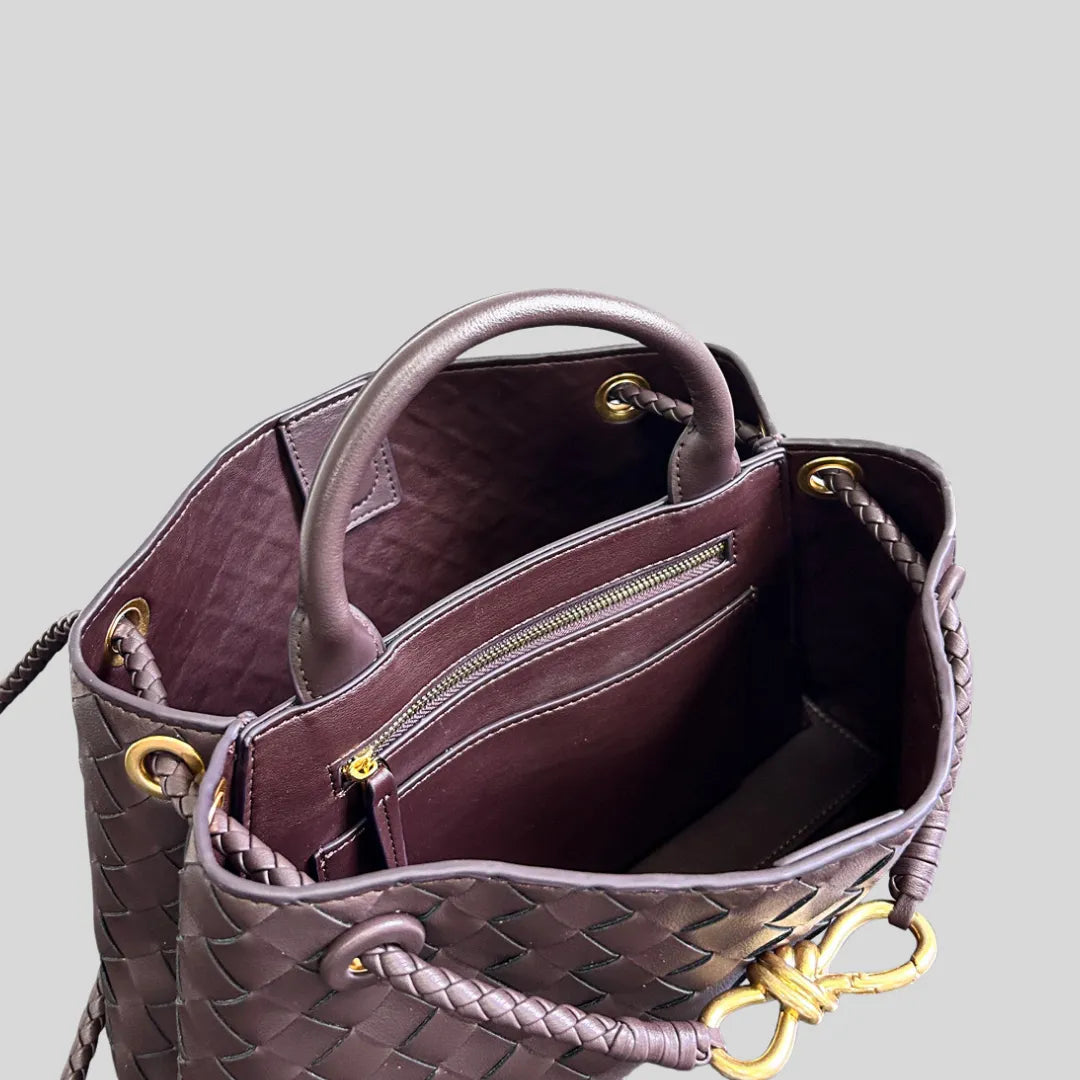 Francesca – Woven Leather Crossbody