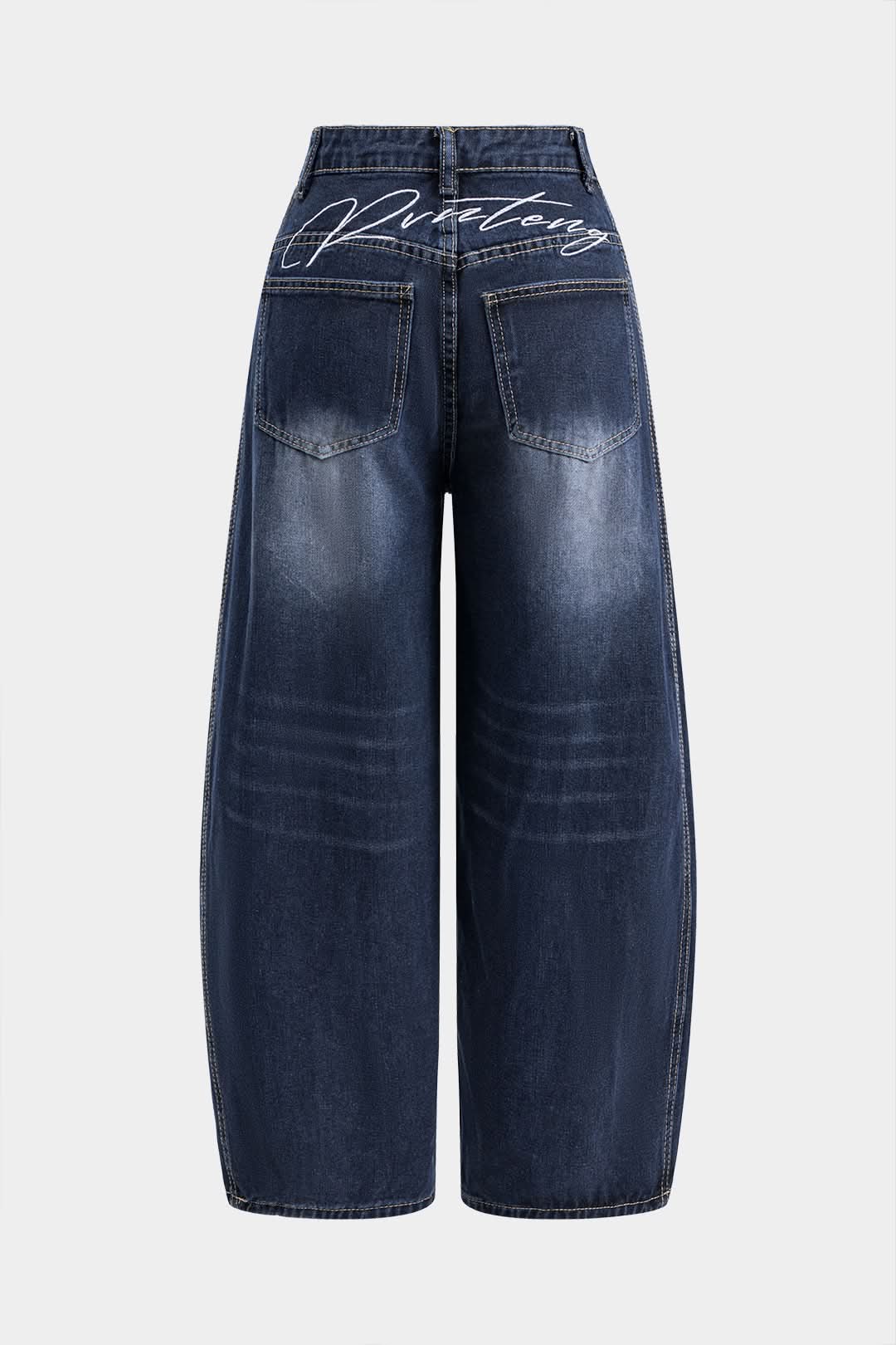 Skyline Curve – Wide-Leg Denim