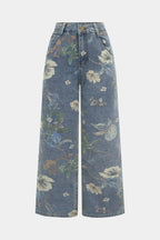 Fiorenza – Wide-Leg Floral Jeans