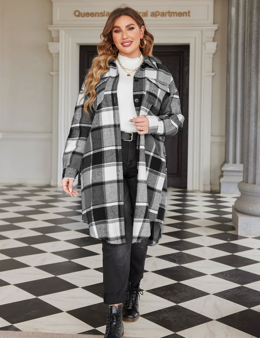 Plaid Flannel Longline Shacket