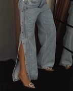 Hotline – Glitter Side-Slit Jeans