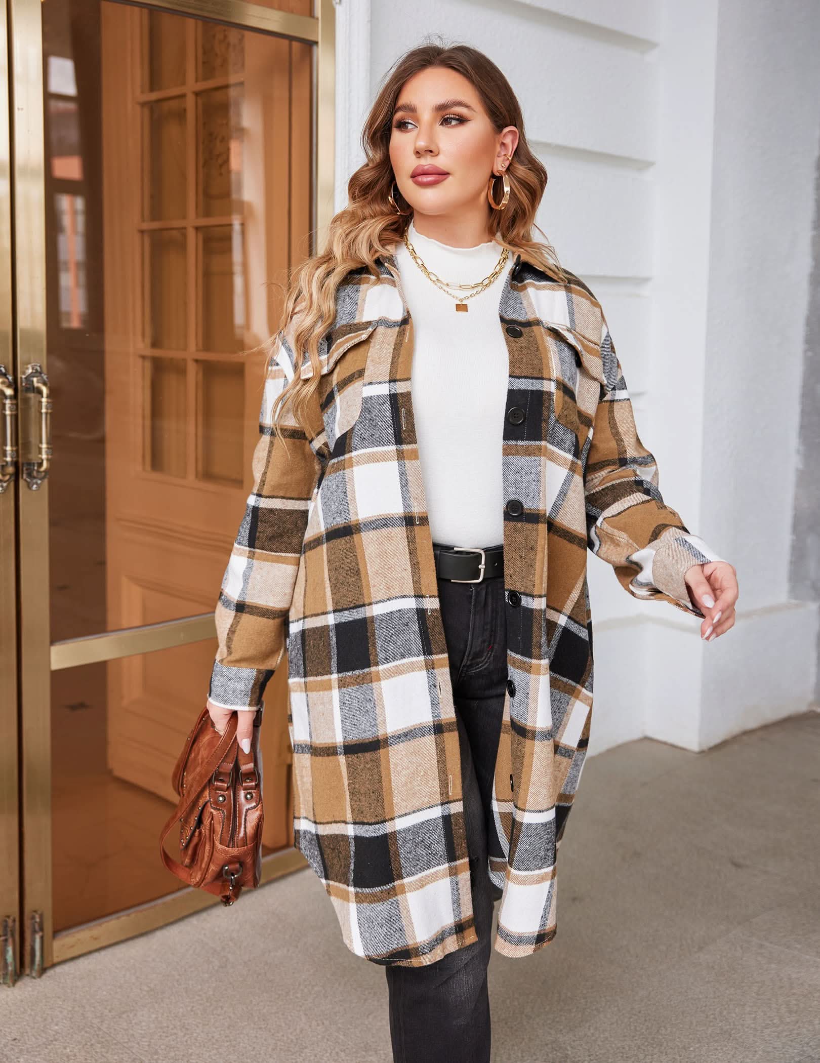 Plaid Flannel Longline Shacket