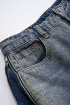 Shadowline – Dual-Tone Wide-Leg Denim