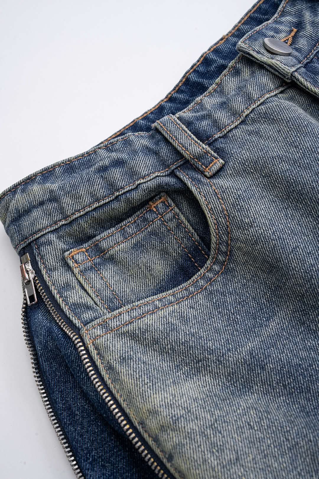 Shadowline – Dual-Tone Wide-Leg Denim