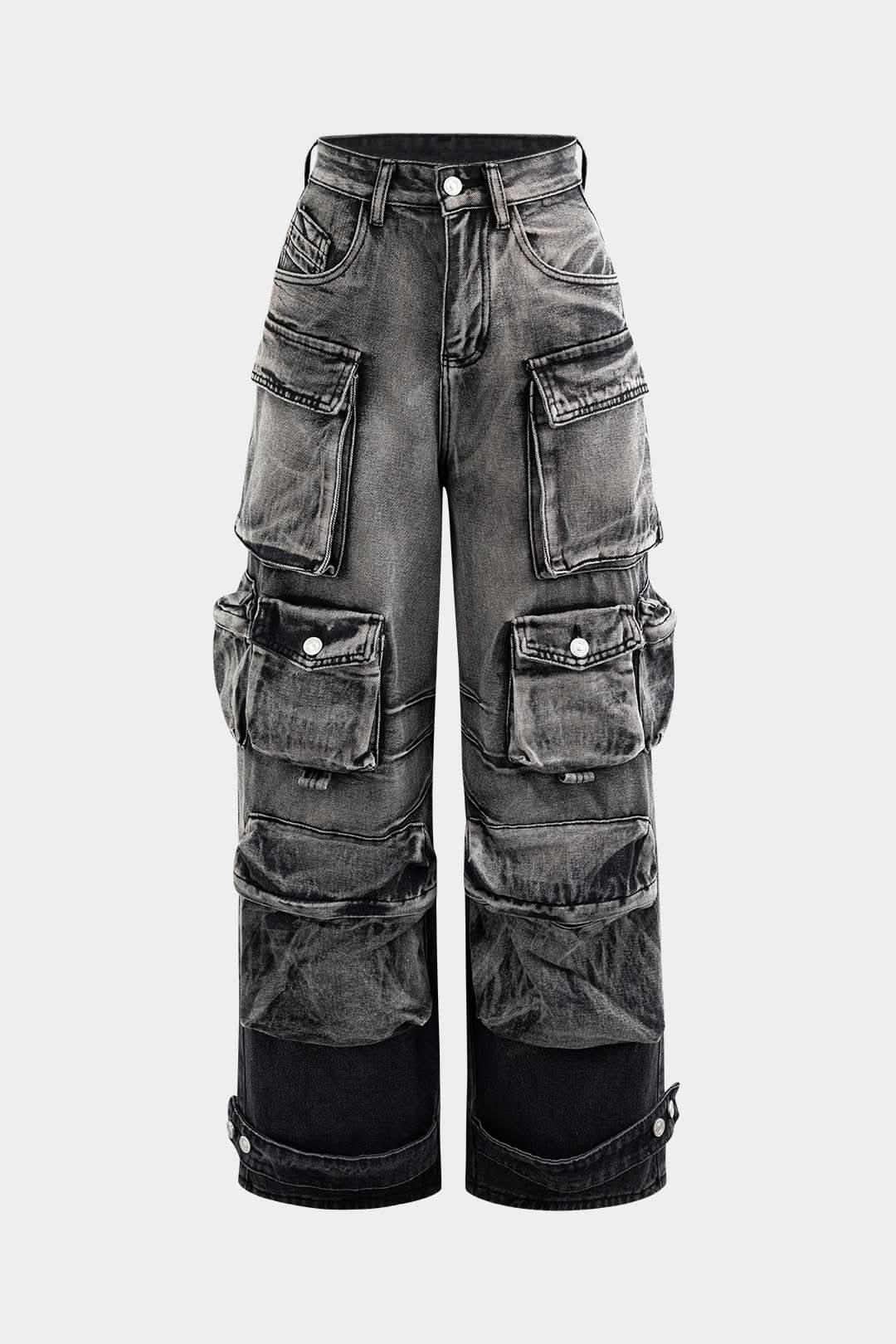 Sabbia – Y2K Multi-Pocket Cargo Denim