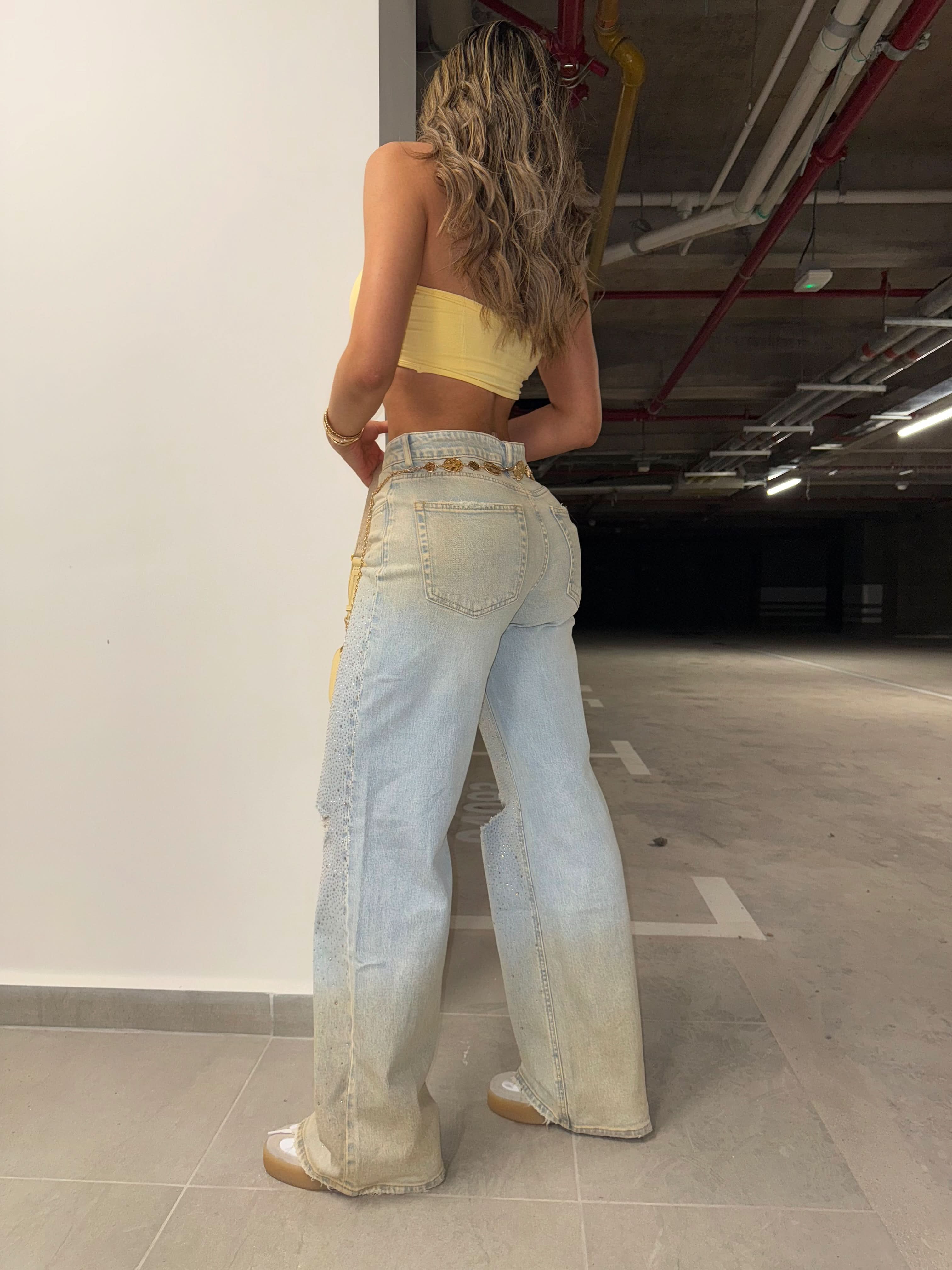 Canela Shine – Cut Knie Jeans