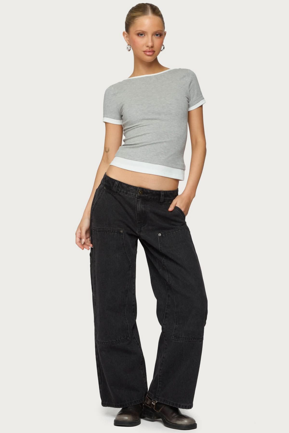 Rebel Stitch – Low Rise Carpenter Jeans