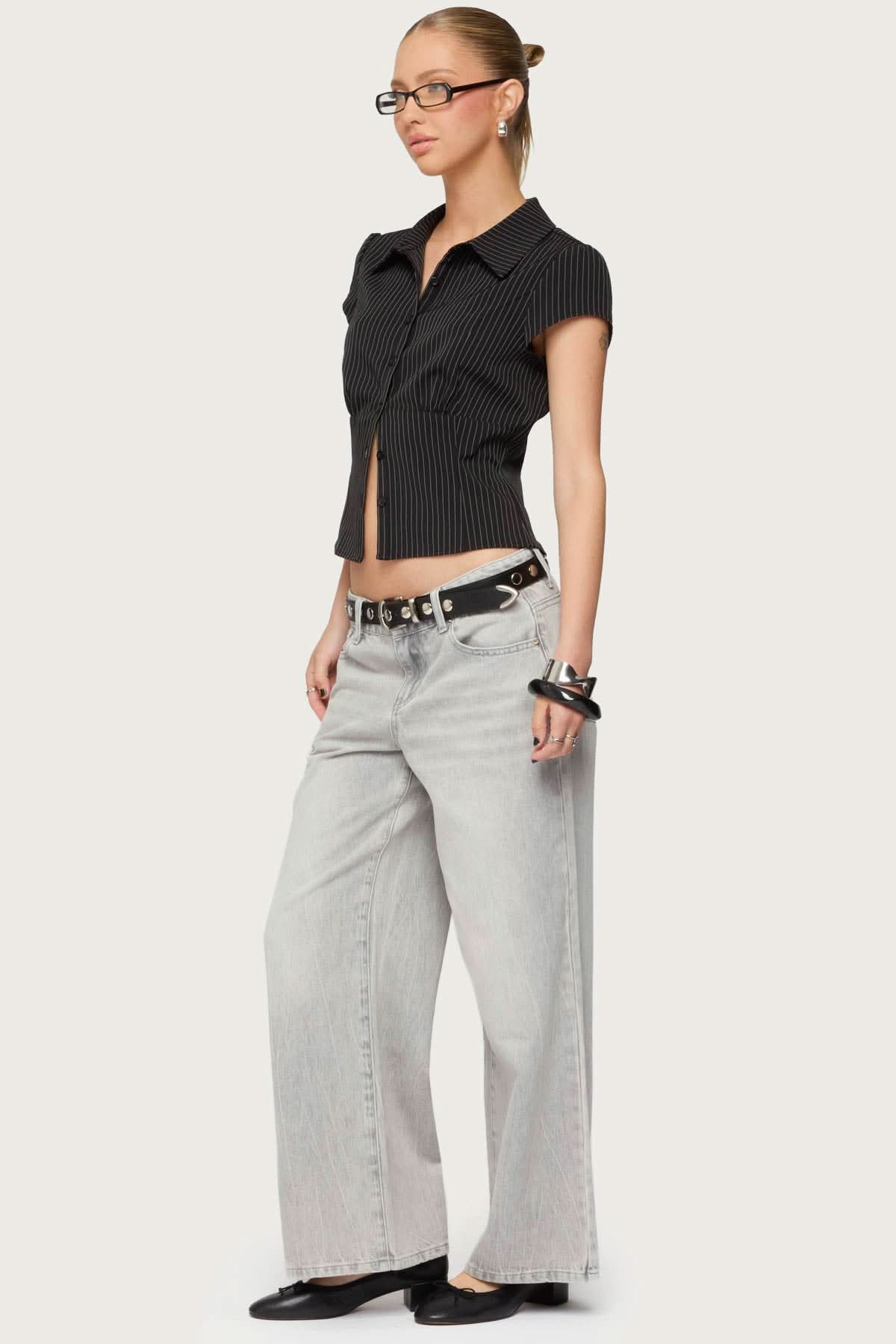 Grunge Baby – Low Rise Acid Wash Jeans