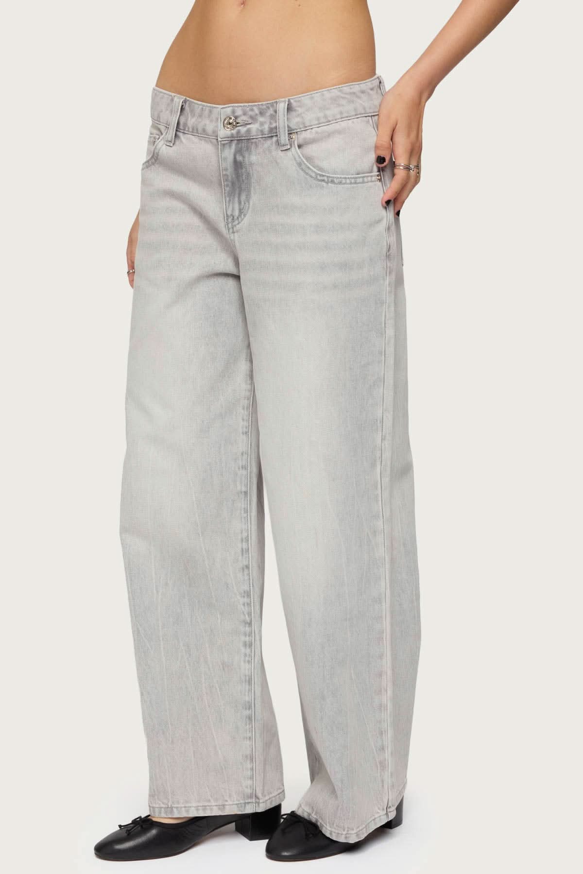 Grunge Baby – Low Rise Acid Wash Jeans