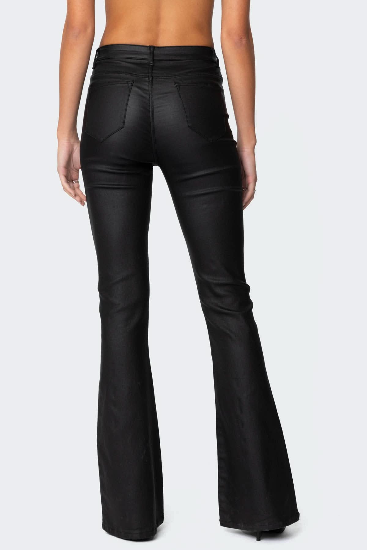 Flirty – Leather Flare Jeans