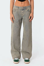 Storm – Low Rise Acid Wash Jeans