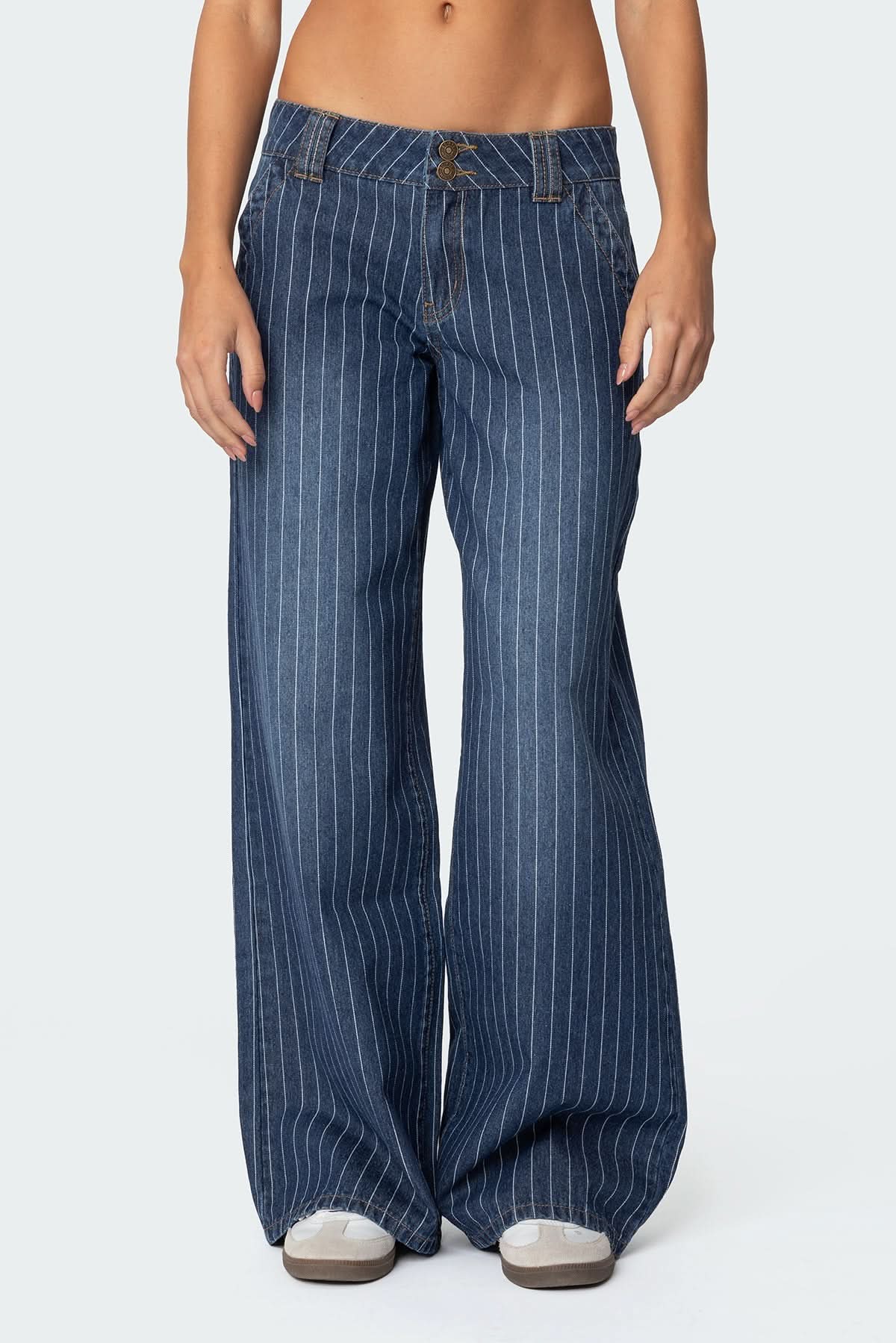 Pinstripe – Low Rise Jeans