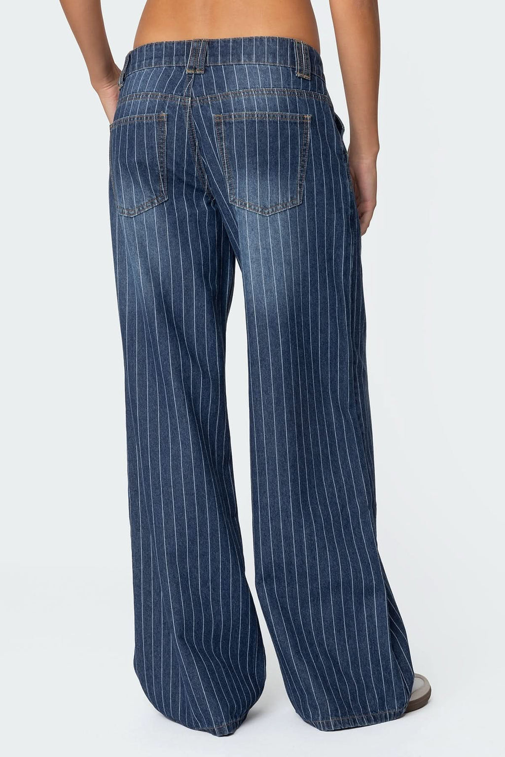 Pinstripe – Low Rise Jeans