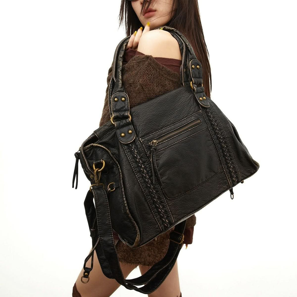 Aide XL in Vintage Black – Tote Bag