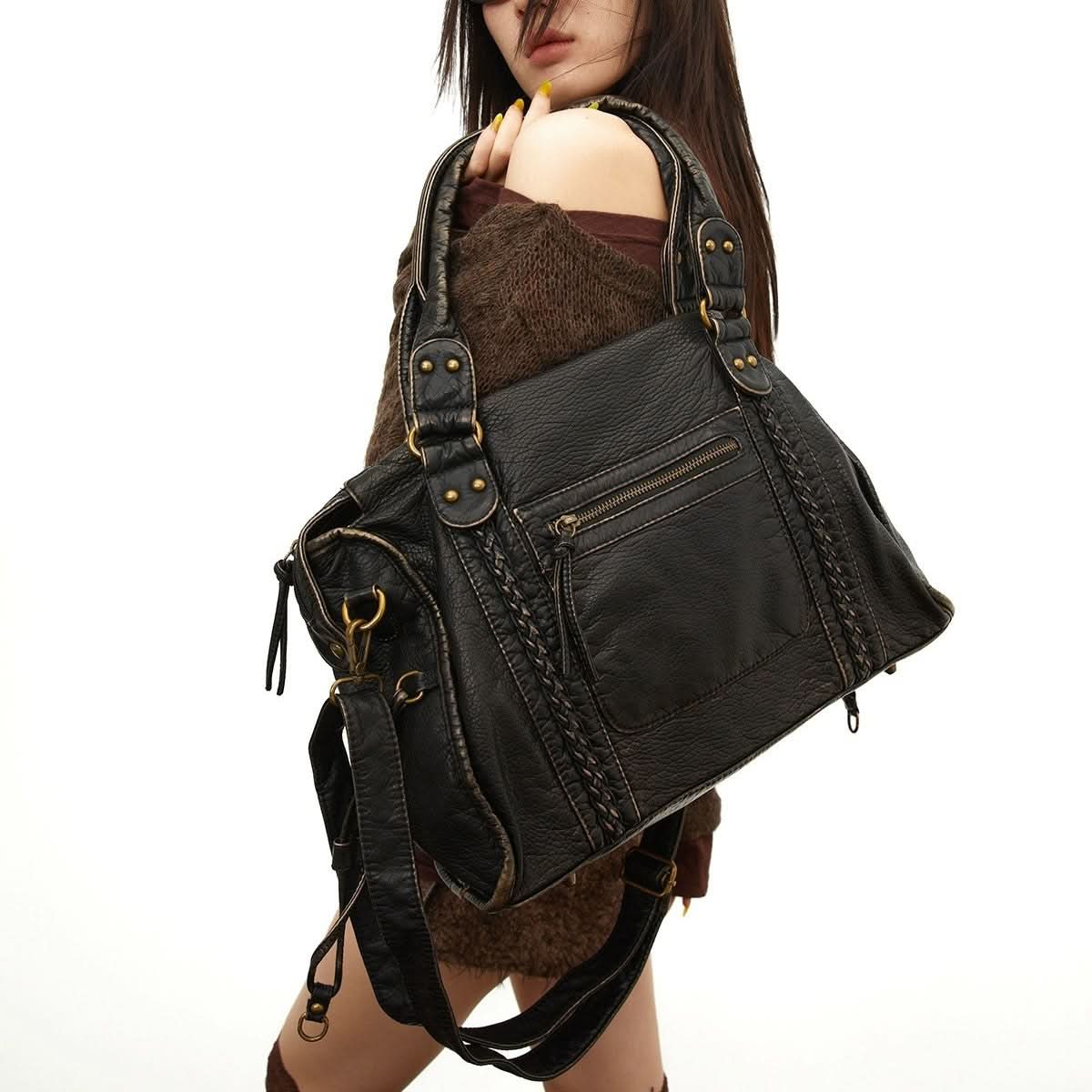 Aide XL in Vintage Black – Tote Bag