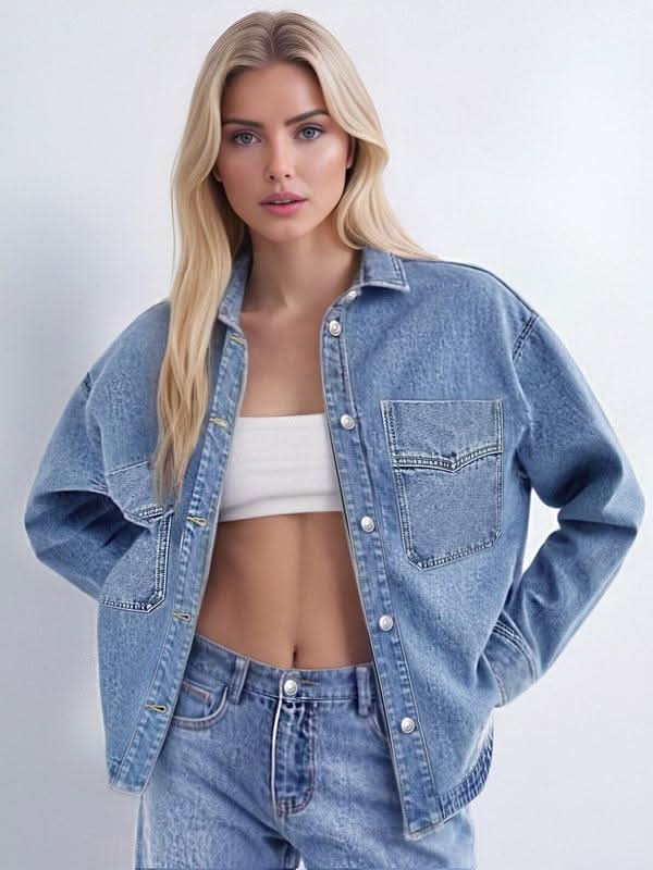 Oversized Denim Shirt Jacket