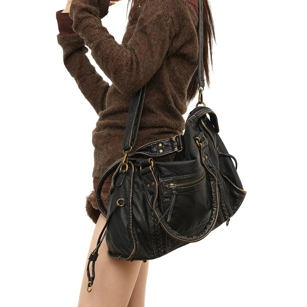 Aide XL in Vintage Black – Tote Bag