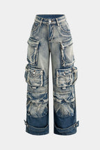 Sabbia – Y2K Multi-Pocket Cargo Denim