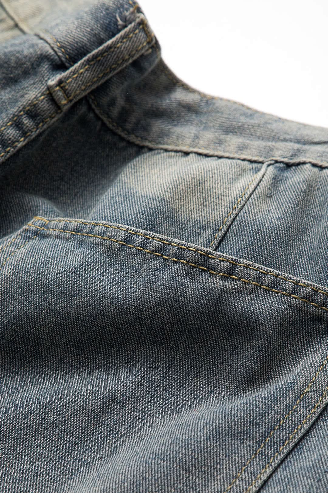 Onda Scura – Distressed Cut-Out Denim