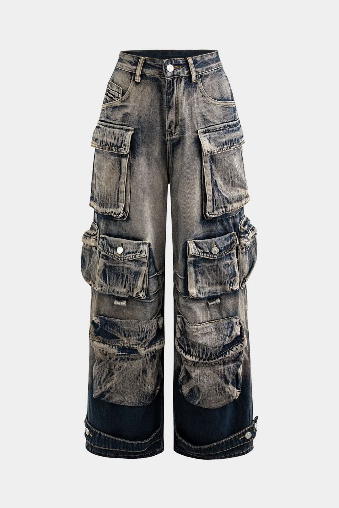 Sabbia – Y2K Multi-Pocket Cargo Denim