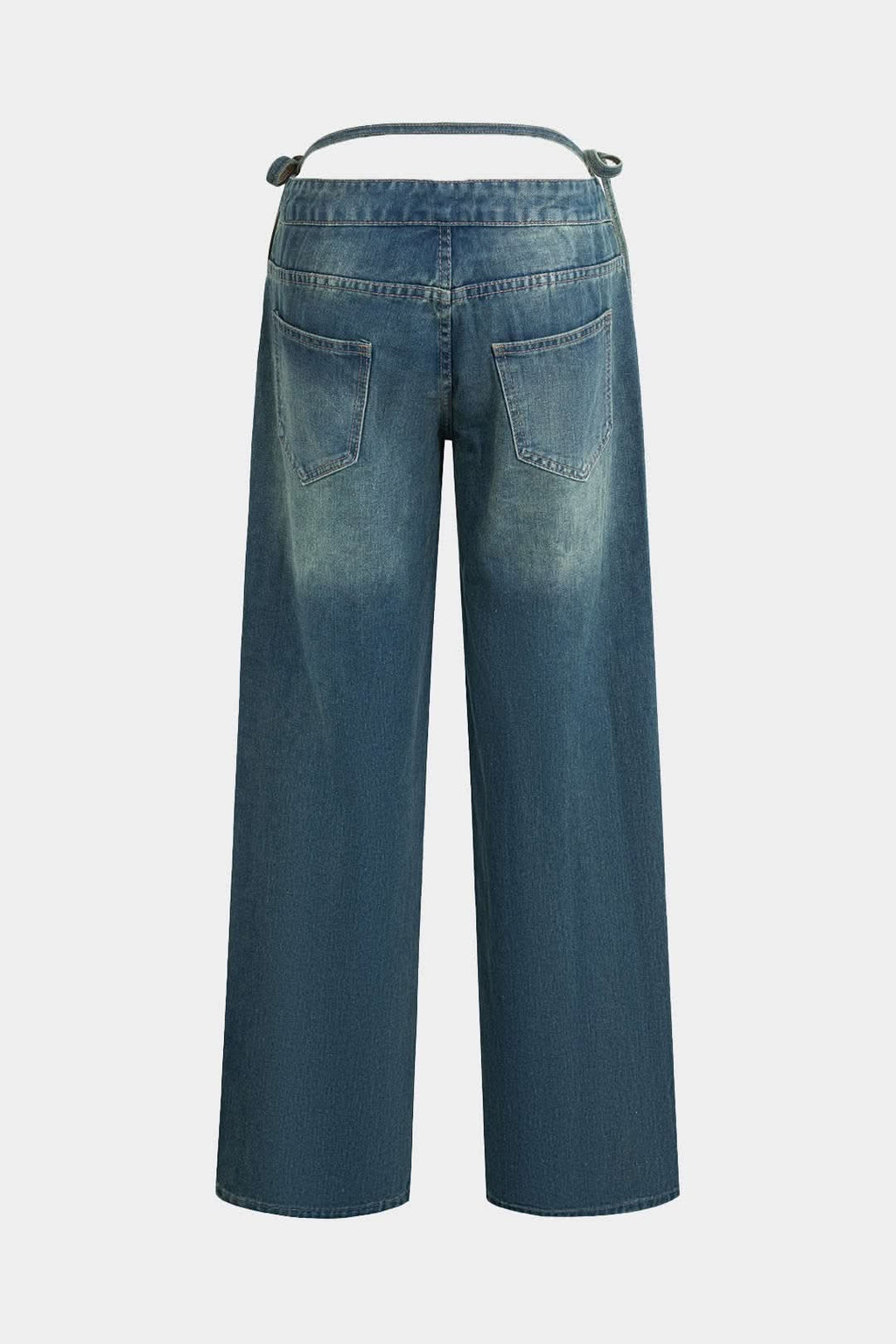 Vento Cut – Side-Tie Wide-Leg Jeans