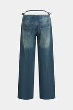 Vento Cut – Side-Tie Wide-Leg Jeans