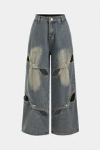 Onda Scura – Distressed Cut-Out Denim