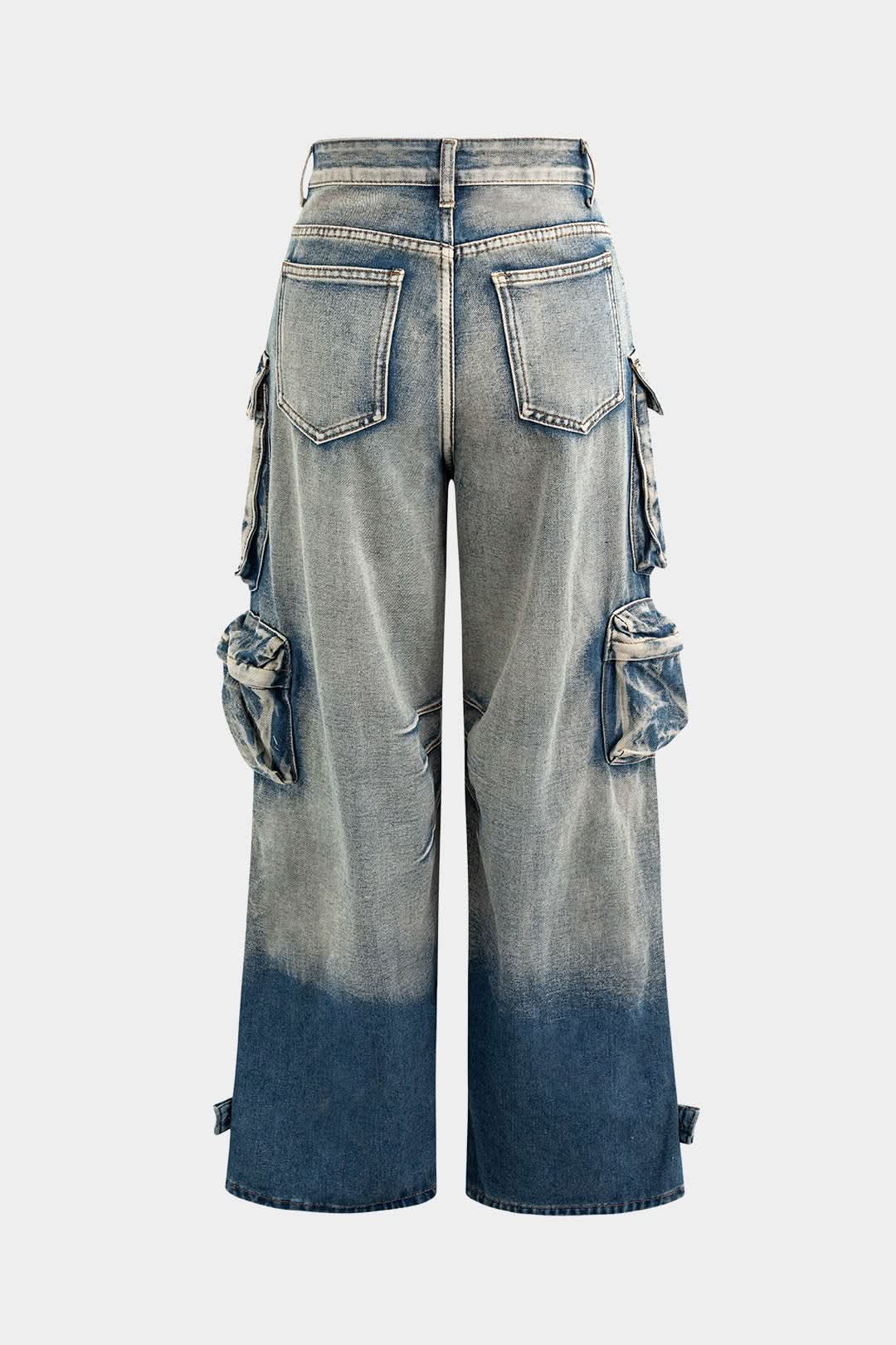 Sabbia – Y2K Multi-Pocket Cargo Denim