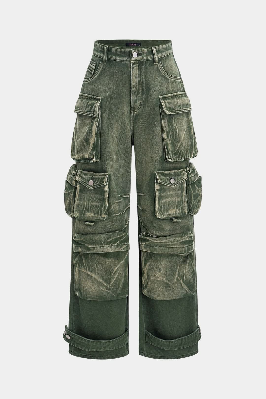 Sabbia – Y2K Multi-Pocket Cargo Denim