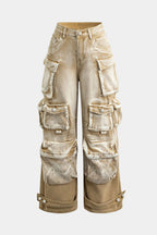 Sabbia – Y2K Multi-Pocket Cargo Denim
