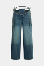 Vento Cut – Side-Tie Wide-Leg Jeans