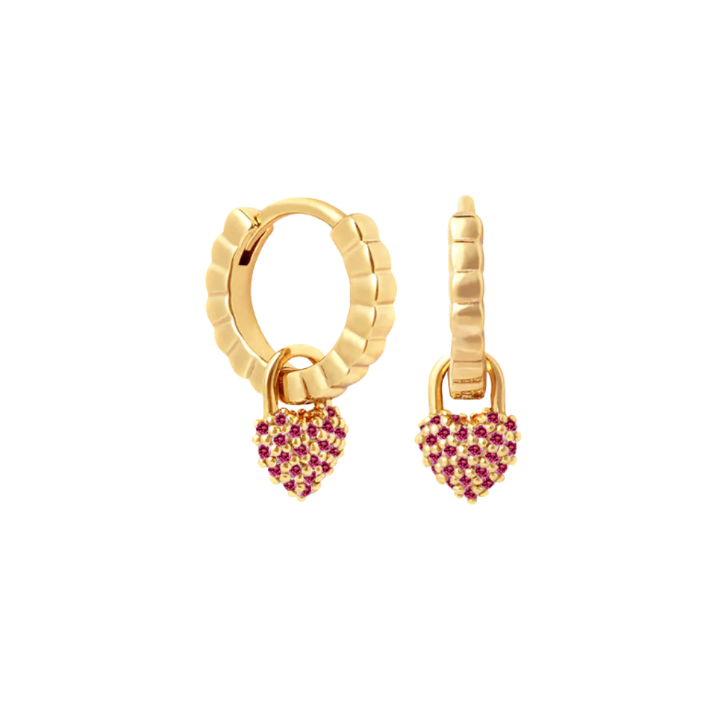 Morenalli — Cuoricina Rosa - Earrings
