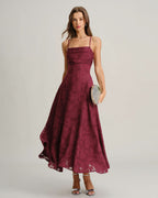 Liveracè Ruched Wine – Maxi Dress