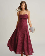Liveracè Ruched Wine – Maxi Dress
